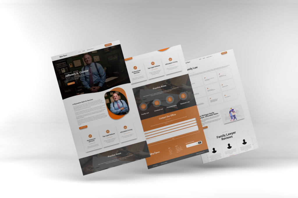 Cojocar Law Website Mockup